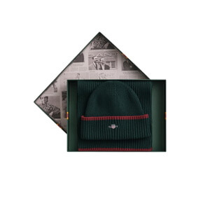 GANT Tartan Green Essential Beanie & Scarf Gift Set